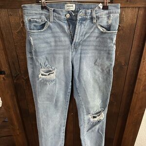 Kensie Light Blue Distressed Women's Jeans